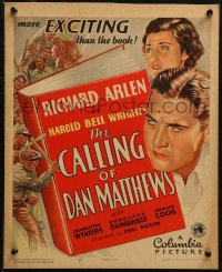 7j0998 CALLING OF DAN MATTHEWS WC 1935 Richard Arlen, Charlotte Winters, Harold Bell Wright, rare!