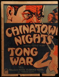 7j1001 CHINATOWN NIGHTS WC 1929 William Wellman, Florence Vidor, Wallace Beery ends major Tong War!