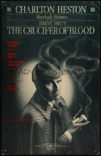7j1008 CRUCIFER OF BLOOD stage play WC 1980 Lydia Heston art of Charlton Heston as Sherlock Holmes!