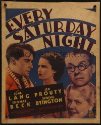 7j1027 EVERY SATURDAY NIGHT WC 1936 The Jones Family, June Lang, Jed Prouty, Spring Byington, rare!