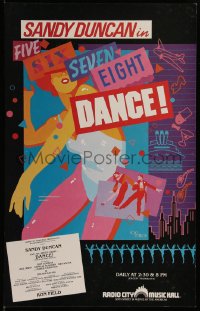 7j1031 FIVE-SIX-SEVEN-EIGHT-DANCE stage play WC 1983 Sandy Duncan, great Doug Johnson art!