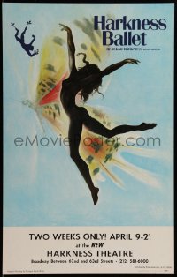 7j1043 HARKNESS BALLET stage play WC 1974 art of naked girl's silhouette by Enrique Senis-Oliver!