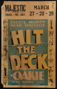 7j1046 HIT THE DECK WC 1930 Navy sailor Jack Oakie in radio's mighty music spectacle!
