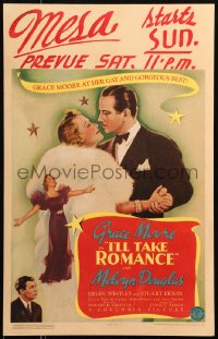 7j1049 I'LL TAKE ROMANCE WC 1937 Melvyn Douglas & Grace Moore at her gay and gorgeous best, rare!