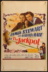 7j1054 JACKPOT WC 1950 James Stewart wins a radio show contest, but can't afford the prize!