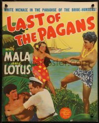 7j1062 LAST OF THE PAGANS WC 1935 Alaskan Ray Mala & sexy Lotus Long in the South Seas, very rare!