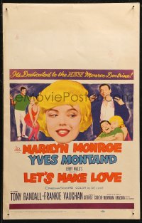7j1064 LET'S MAKE LOVE WC 1960 three images of super sexy Marilyn Monroe & Yves Montand!
