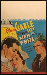 7j1080 MEN IN WHITE WC 1934 great art of Myrna Loy catching doctor Clark Gable with his nurse!
