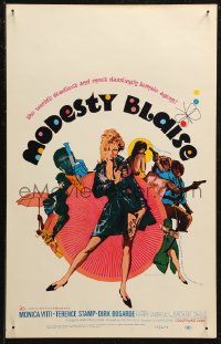 7j1083 MODESTY BLAISE WC 1966 Bob Peak art of sexiest female secret agent Monica Vitti!
