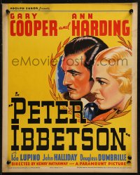 7j1097 PETER IBBETSON WC 1935 great art of Gary Cooper with mustache & Ann Harding, ultra rare!