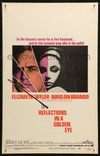 7j1110 REFLECTIONS IN A GOLDEN EYE WC 1967 John Huston directed, Elizabeth Taylor & Marlon Brando!