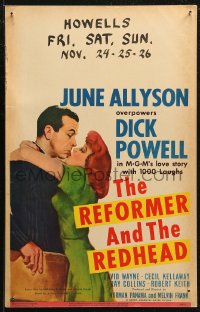 7j1111 REFORMER & THE REDHEAD WC 1950 June Allyson overpowers Dick Powell with 1000 laughs, rare!