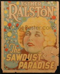 7j1115 SAWDUST PARADISE WC 1928 Esther Ralston works for evangelist & converts beau, rare!