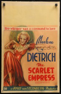 7j1117 SCARLET EMPRESS linen WC 1934 Josef von Sternberg, Marlene Dietrich's whisper was a command to love!