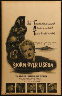 7j1125 STORM OVER LISBON WC 1944 Vera Ralston, Erich von Stroheim & Richard Arlen, cool montage!