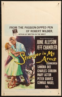 7j1126 STRANGER IN MY ARMS WC 1959 June Allyson, Jeff Chandler, from passion-dipped pen of Wilder!