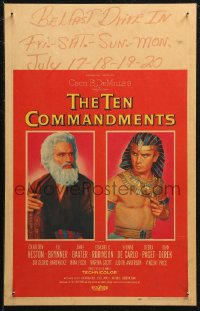 7j1133 TEN COMMANDMENTS WC 1956 Cecil B. DeMille classic, Charlton Heston & Yul Brynner by Karsh!
