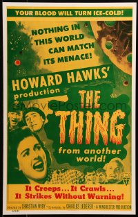 7j1137 THING Benton REPRO WC 1990s Howard Hawks astounding classic horror from another world!