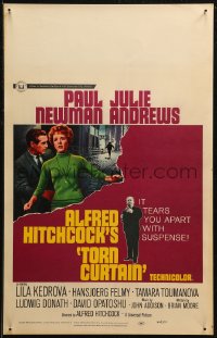7j1140 TORN CURTAIN WC 1966 Paul Newman, Julie Andrews, Alfred Hitchcock tears you apart w/suspense!