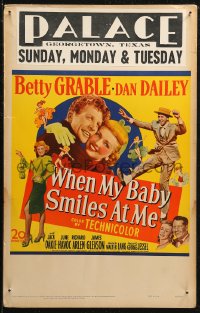 7j1150 WHEN MY BABY SMILES AT ME WC 1948 montage of pretty Betty Grable & Dan Dailey hugging & more!