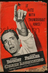 7j0969 CHAIN LIGHTNING English pressbook 1949 military test pilot Humphrey Bogart, very rare!