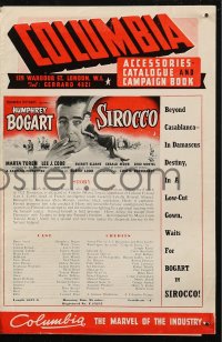 7j0974 SIROCCO English pressbook 1951 Humphrey Bogart goes beyond Casablanca in Damascus, rare!