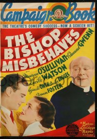 7j0928 BISHOP MISBEHAVES pressbook 1935 Edmund Gwenn, Maureen O'Sullivan, directed by E.A. Dupont!