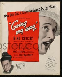 7j0939 GOING MY WAY pressbook 1944 Bing Crosby, Rise Stevens, Barry Fitzgerald, Leo McCarey classic!