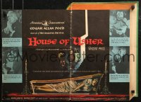 7j0942 HOUSE OF USHER pressbook 1960 Poe's tale of the ungodly & evil, cool art by Reynold Brown!