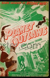 7j0949 PLANET OUTLAWS pressbook 1953 Buck Rogers serial repackaged as a feature with new footage!