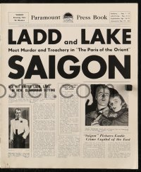 7j0954 SAIGON pressbook 1948 great images of Alan Ladd & sexy Veronica Lake, murder & treachery!