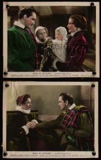 7k0050 MARY OF SCOTLAND 2 color 8x10 stills 1936 best portraits of Katharine Hepburn & Fredric March!