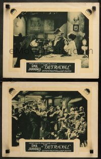 7k0924 BETRAYAL 2 LCs 1929 Emil Jannings with sexy Esther Ralston, Lewis Milestone, ultra rare!