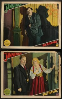 7k0923 BETRAYAL 2 LCs 1929 Emil Jannings with sexy Esther Ralston, Lewis Milestone, ultra rare!