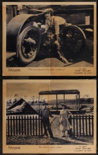 7k0938 CALIFORNIA OR BUST 2 LCs 1923 Hal Roach, 'Snub' Pollard & Mosquini go to California, rare!