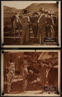 7k0966 DESERT'S PRICE 2 LCs 1925 W. S. Van Dyke, western cowboy Buck Jones saves girl, ultra rare!