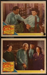 7k0972 DRAGON SEED 2 LCs 1944 Asian Katherine Hepburn, Turhan Bey, Huston, from Pearl S. Buck novel!