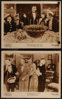 7k0980 FLICKERING YOUTH 2 LCs 1924 Harry Langdon in tuxedo at a fancy party, Mack Sennett, rare!