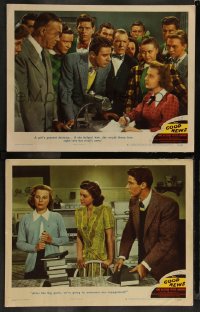 7k0992 GOOD NEWS 2 LCs 1947 June Allyson & Peter Lawford, a grave decision!