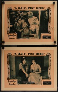 7k1000 HALF-PINT HERO 2 LCs 1927 Charles Lamont silent comedy, wacky images of Lupino Lane and cast!