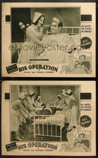 7k1009 HIS OPERATION 2 LCs 1929 Charles Kemper, pretty nurse Evalyn Knapp, ultra rare!