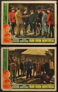 7k1043 MAN FROM MONTREAL 2 LCs 1939 Canadian Mounties Richard Arlen & Andy Devine save the day!