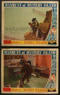 7k1045 MANHUNT OF MYSTERY ISLAND 2 chapter 1 LCs 1945 cool sci-fi & pirates serial, Secret Weapon!
