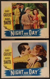 7k1063 NIGHT & DAY 2 LCs 1946 Cary Grant as composer Cole Porter, Alexis Smith, Michael Curtiz!