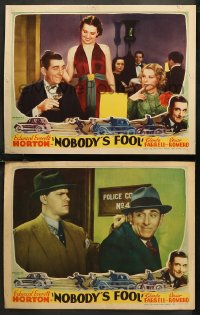 7k1067 NOBODY'S FOOL 2 LCs 1936 great images of Edward Everett Horton, Glenda Farrell, Diana Gibson!