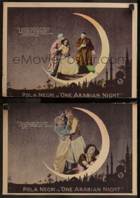 7k1076 ONE ARABIAN NIGHT 2 LCs 1920 Ernst Lubitsch's Sumurun starring Pola Negri, ultra rare!