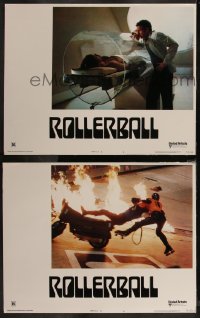 7k1102 ROLLERBALL 2 LCs 1975 James Caan & John Beck in most dangerous sci-fi game + cool stunt!