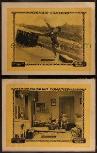 7k1103 ROUGH & READY 2 LCs 1925 directed by Norman Taurog, great images of wacky Lige Conley!
