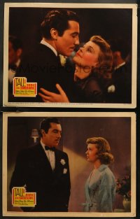 7k1136 TALL, DARK & HANDSOME 2 LCs 1941 great close-up images of Cesar Romero, Virginia Gilmore!