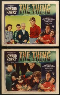 7k1146 THING 2 LCs 1951 Howard Hawks classic horror, Tobey, Sheridan, Martin & Dierkes!